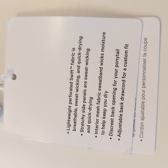 Lululemon Perforated Run and Train Hat L/XL White and Grey - Picture 7 of 9